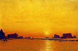 William Bradford Ice Floes Under the Midnight Sun painting